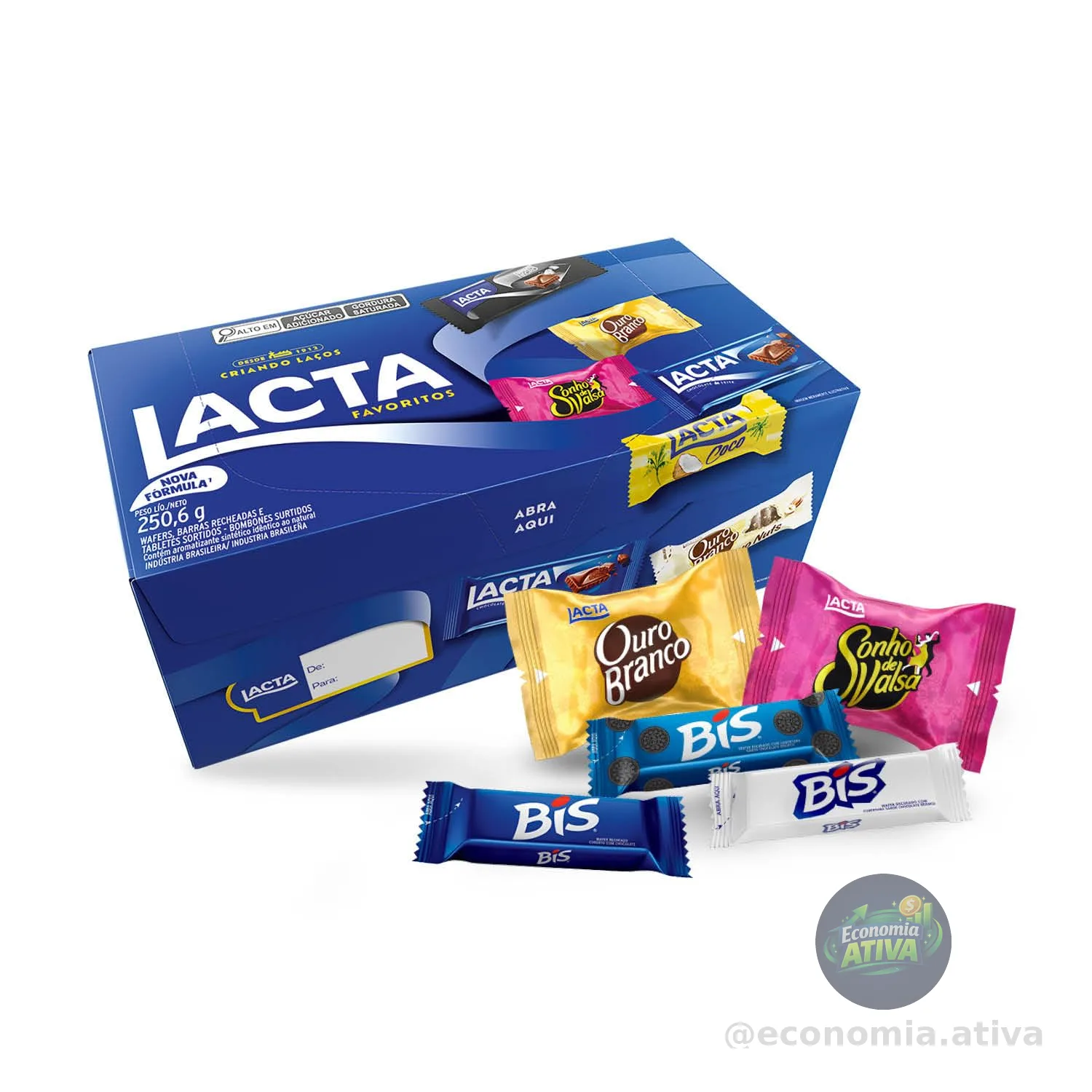 Lacta Favoritos - Caixa de variedades chocolates, 250,6g
