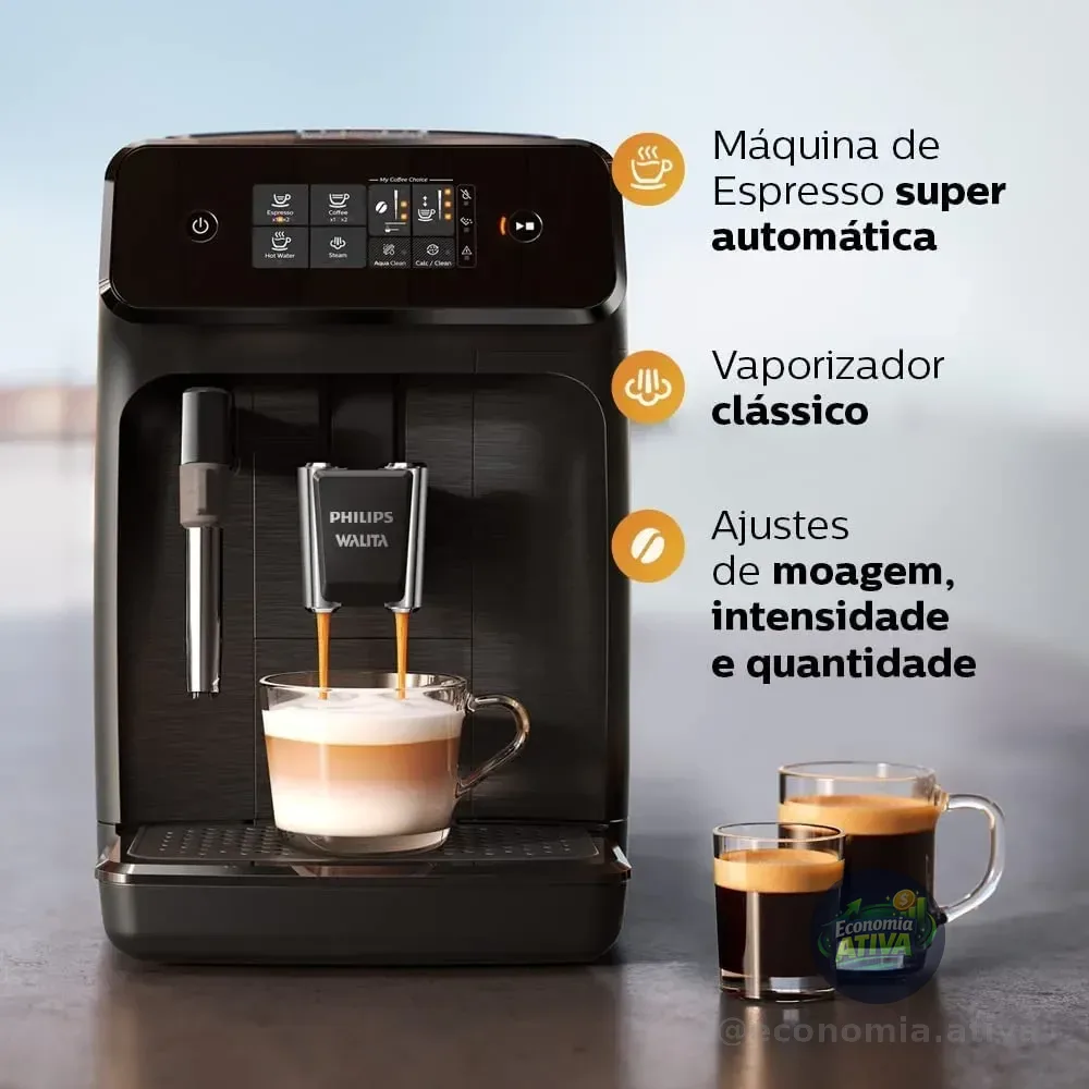 Cafeteira Espresso Série 1200 Cor Preto Philips Walita 127v ou 220v