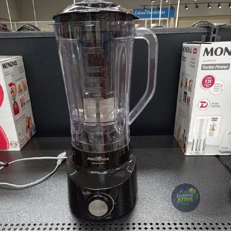 Liquidificador Diamante 800 Pt Britânia 4 Velocidades Cor Preto 220v