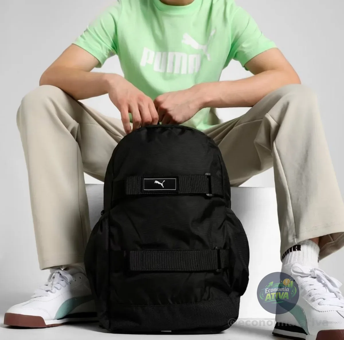 Mochila Deck Puma Preto Liso