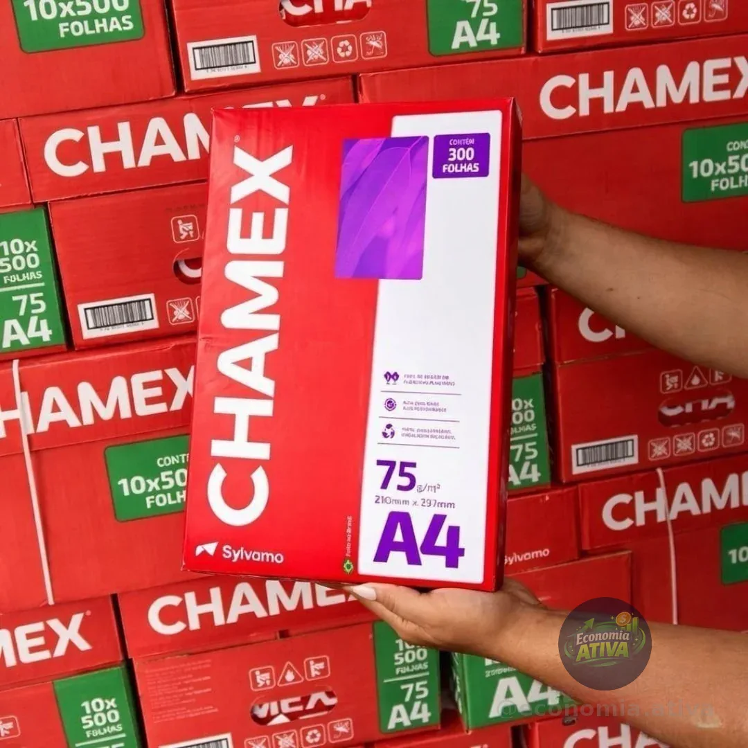 Papel Sulfite, Chamex, A4, 75 Gramas, Pacote De 300 Folhas