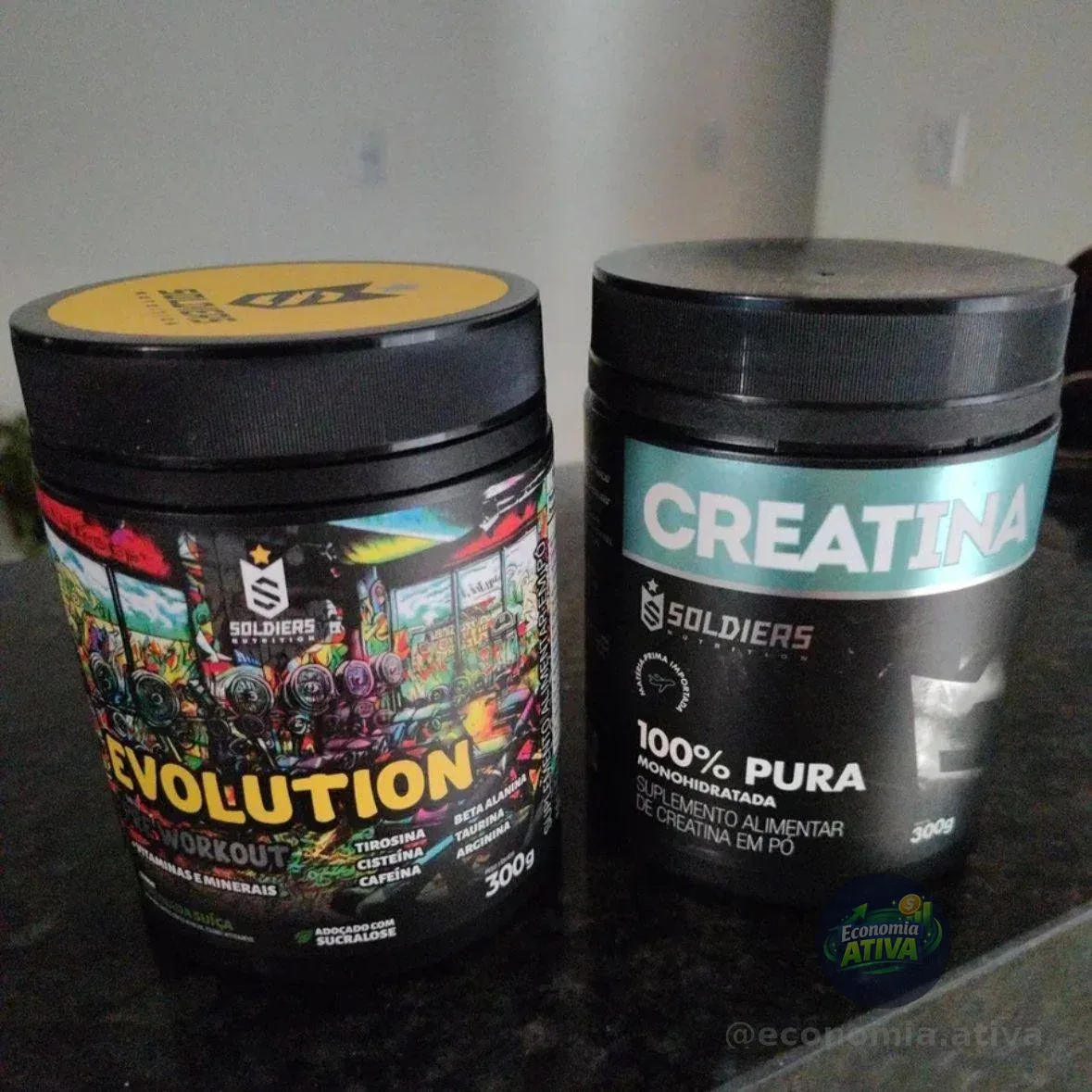Kit: Creatina 300g + Pré-treino Evolution 300g Soldiers Nutr