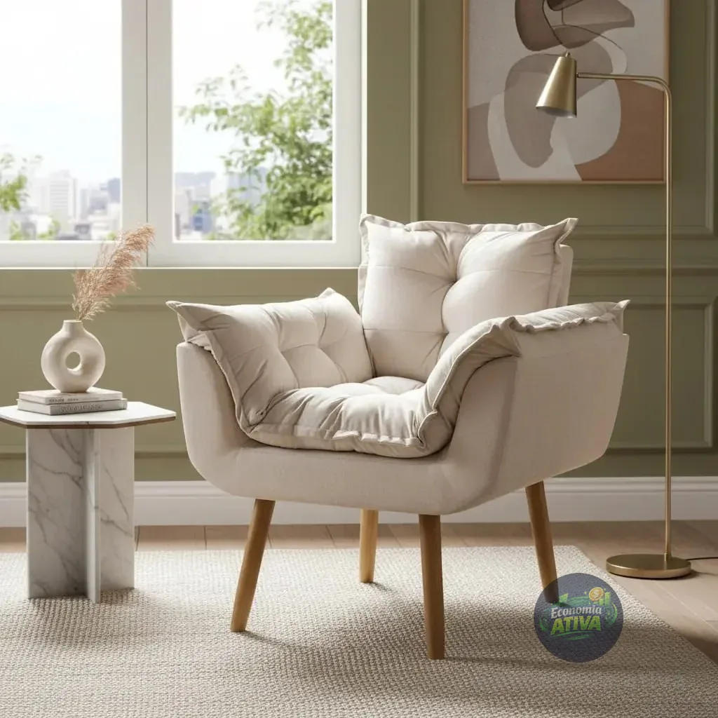 Poltrona Decorativa Reforçada Para Amamentação Alice Cores