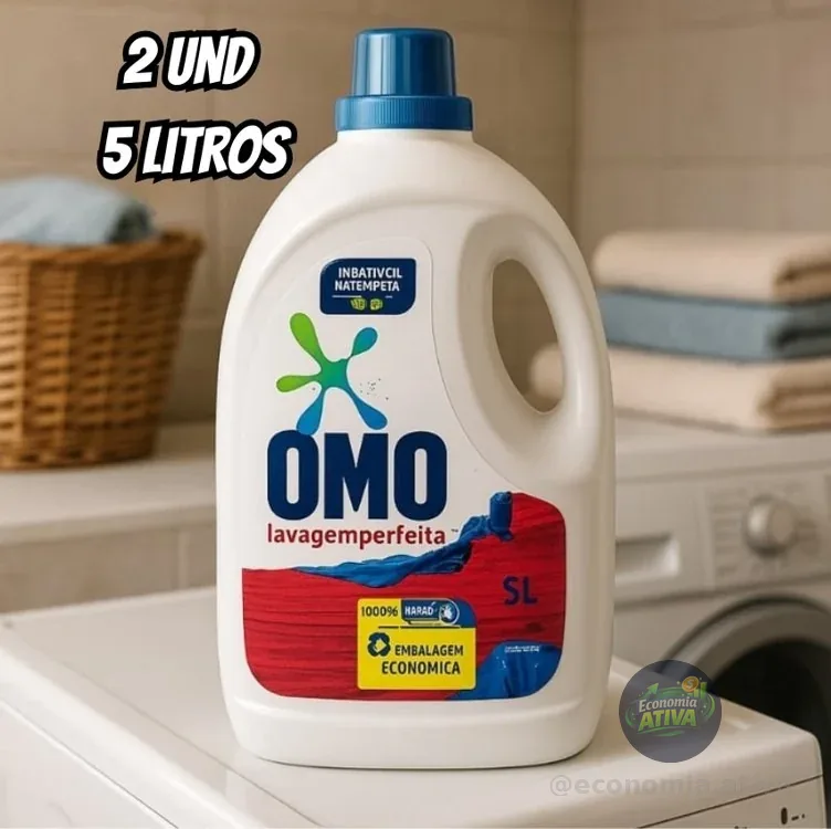 Omo Sabão Líquido 2 Unidades Lavagem Perfeita 5L