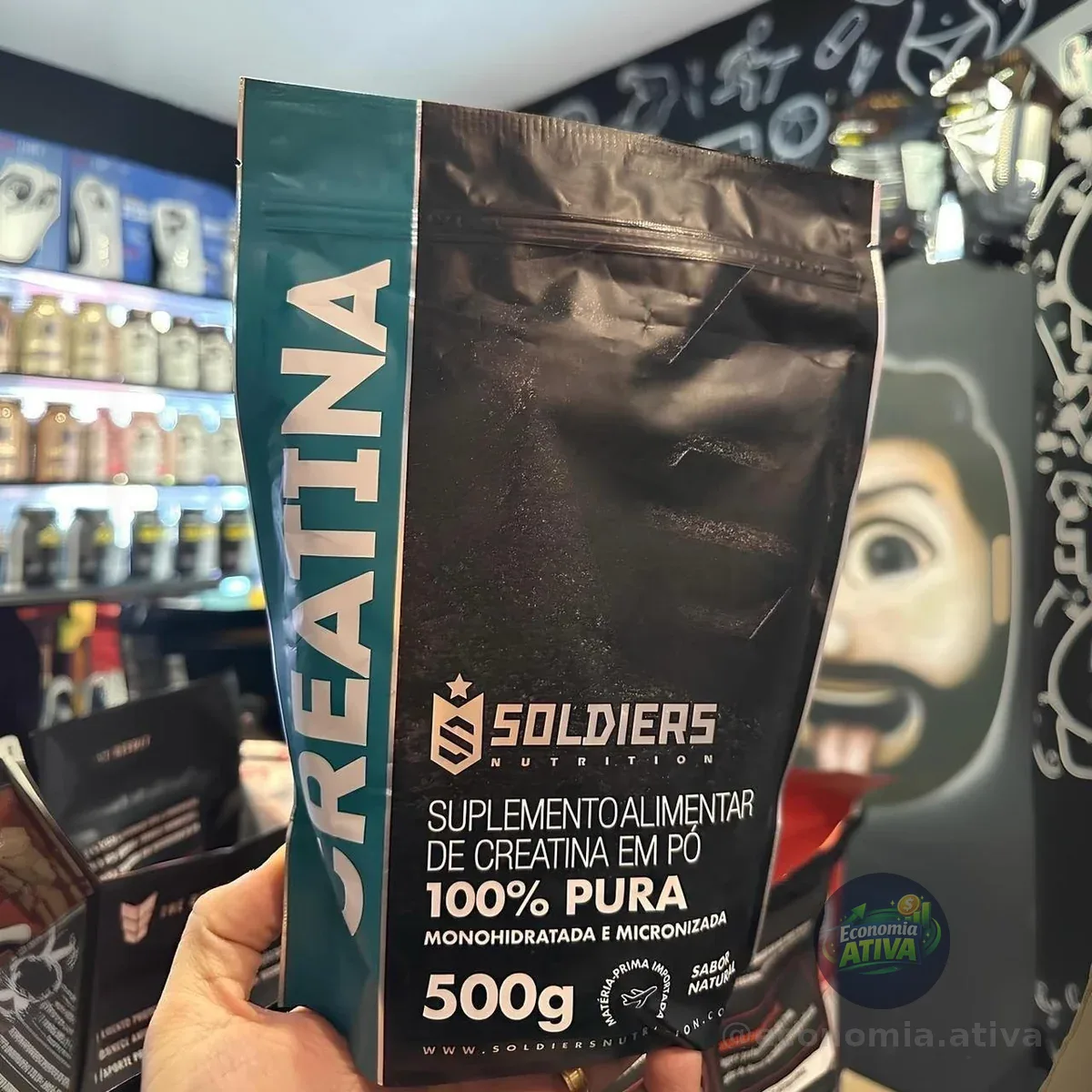 Creatina Monohidratada 500g - 100% Pura Importada - Soldiers Nutrition