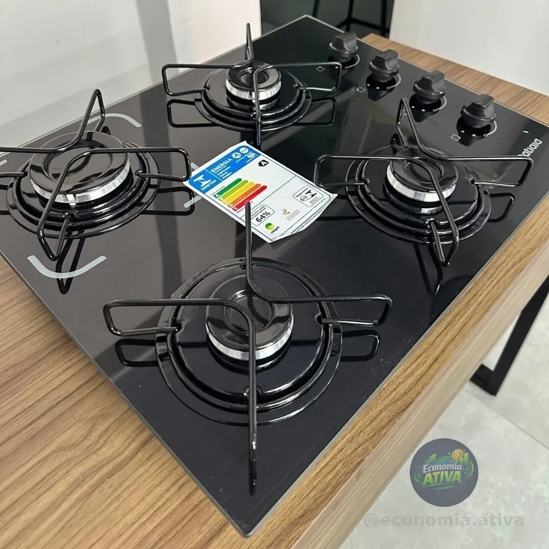 Cooktop Itatiaia Essencial 4 Bocas Cor Preto 127/220v