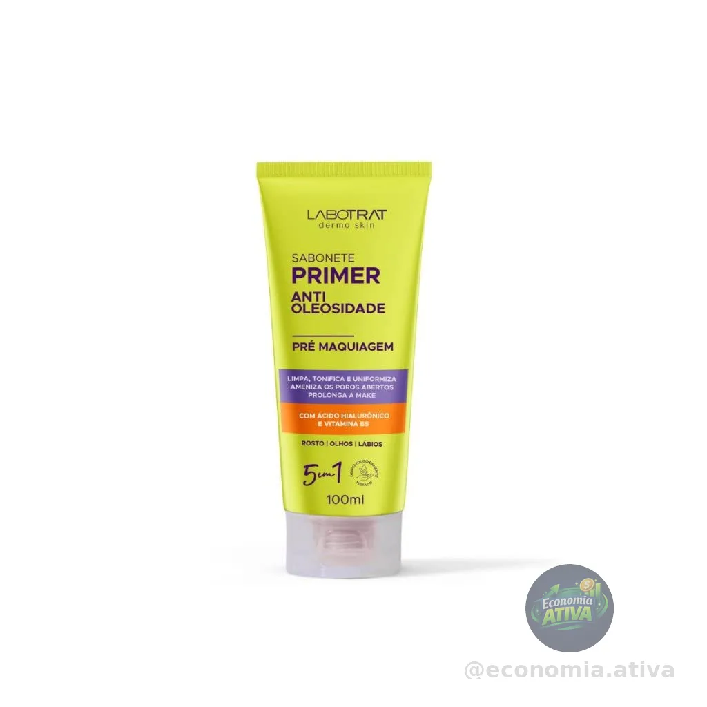 Labotrat Sabonete Primer Labotrat Anti Oleosidade Pré Maquiagem 5 Em 1 Com Ácido Hialurônico E Vitamina B5 100Ml