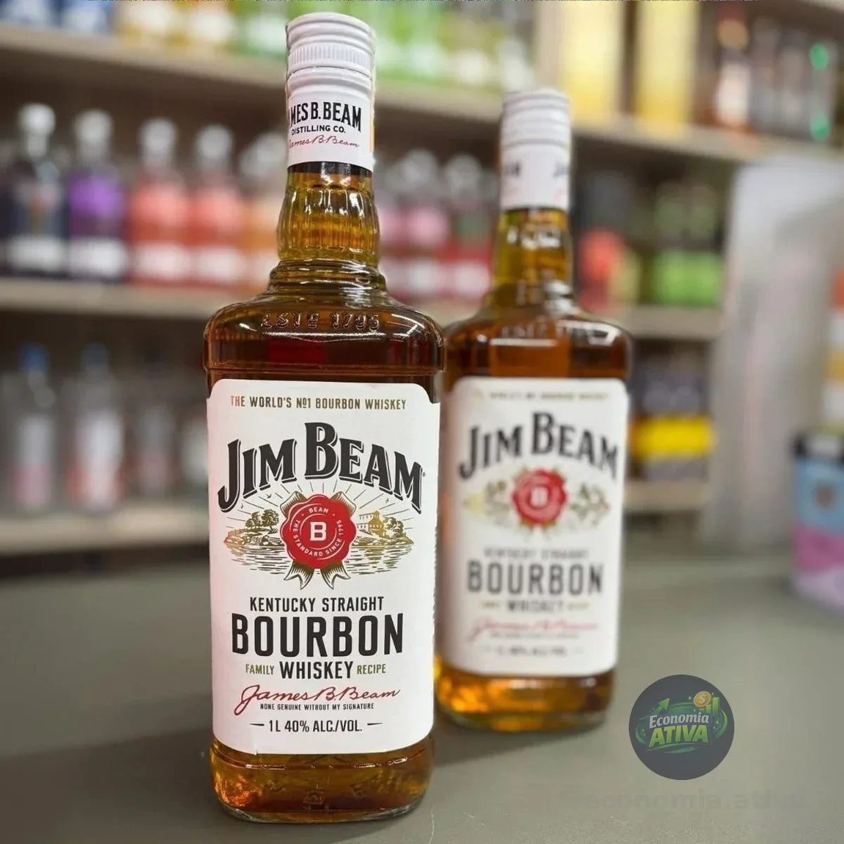 Bourbon Whiskey Jim Beam White 1L