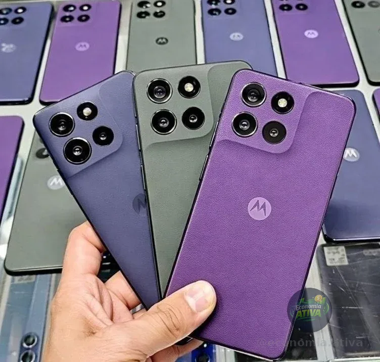 Smartphone Motorola Moto G67 5G - 256GB 12GB (4GB RAM + 8GB RAM Boost) camera 50MP Sony Lytia 600, tela 1.5K extreme Amoled 120hz, ultrarresistente - Chumbo