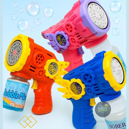 Lança Bolha Brinquedo Infantil Led Colorido Automatica Pistola Lança Bolha Brinquedo Divertido