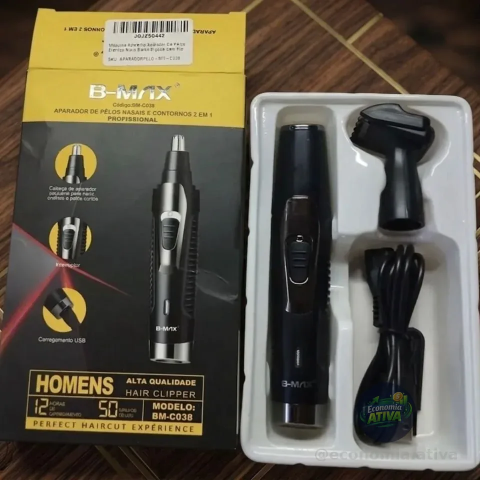 Maquina Aparador De Pelos Profissional Nariz Cabelo Bigode Cor Preto 127/220v