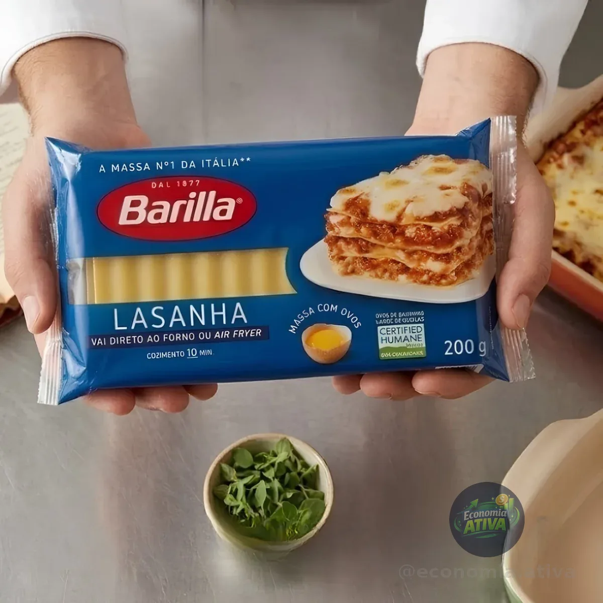 Barilla Massa Com Ovos Lasanha 200G
