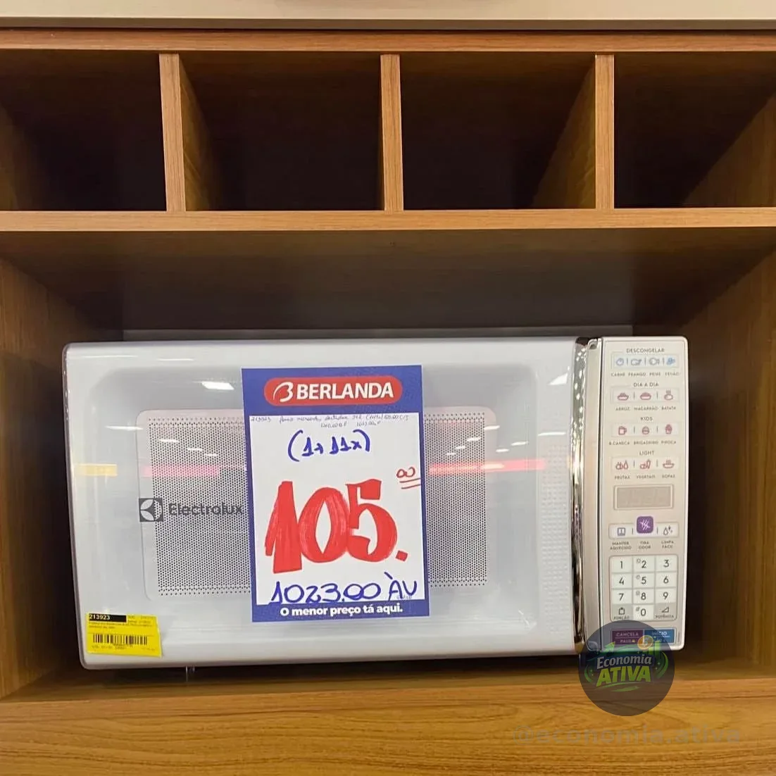 Micro-ondas Electrolux De Bancada Branco Com Função Tira Odor E Manter Aquecido 34l Meo44 127v
