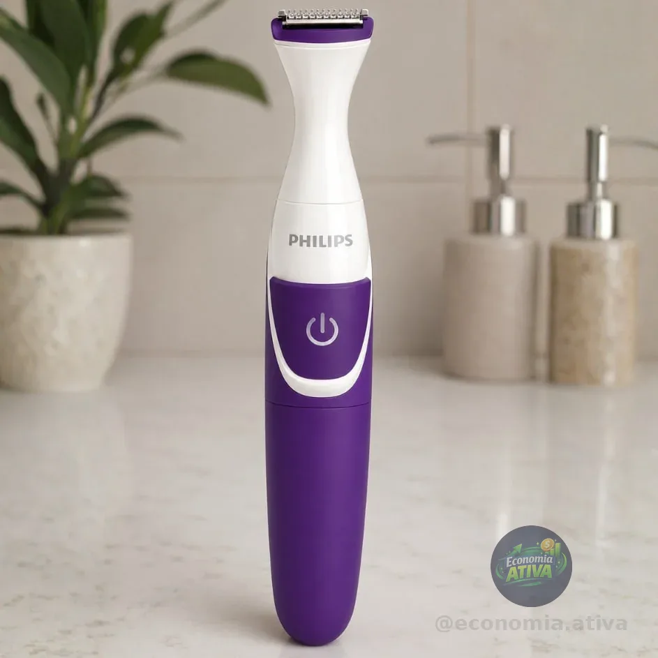 Aparador De Pelos/ Depilador Sem Fio Philips Essential Biquini - Roxo E Branco Branco/roxo