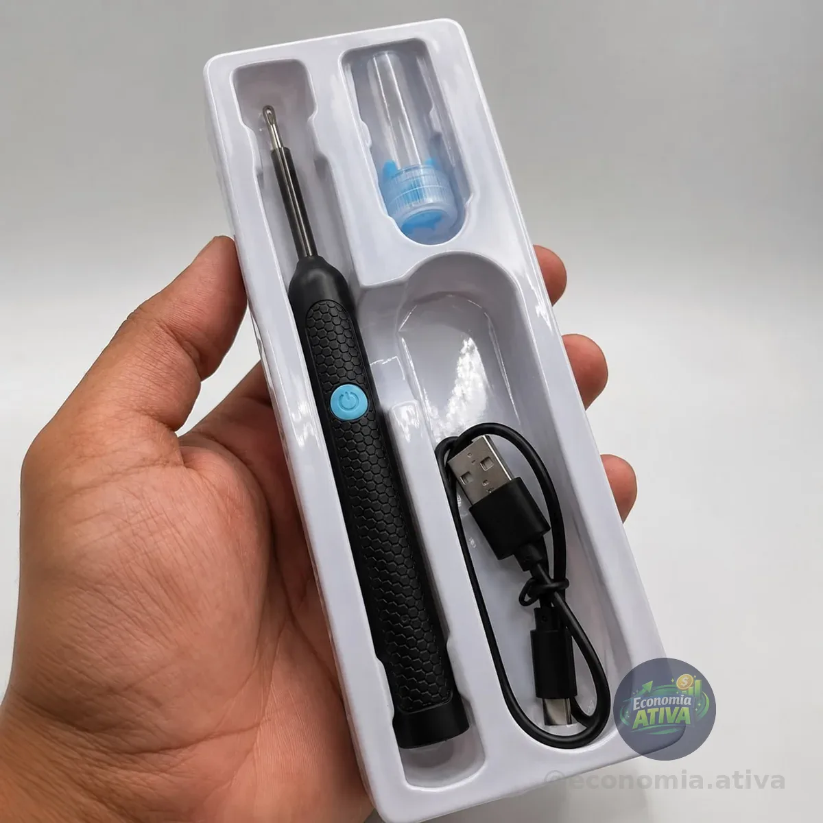 Limpador De Cera Ouvido Endoscópio Digital Otoscópio Hd Luz