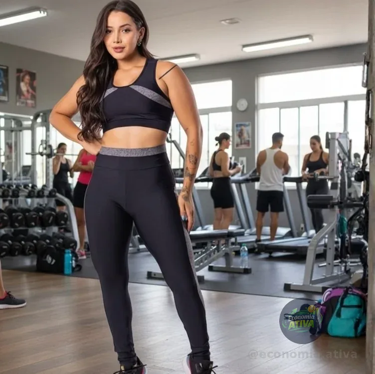 Kit Conjunto Fitness Feminino Roupa Academia Legging Regata