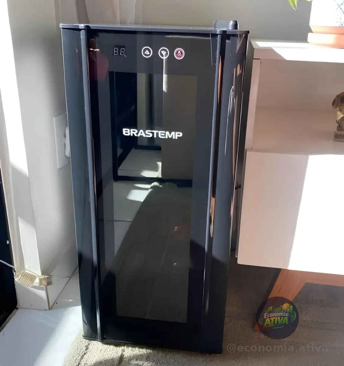 Adega De Vinhos Brastemp Para 12 Garrafas Com Painel Touch Bzc12be Preto 127v