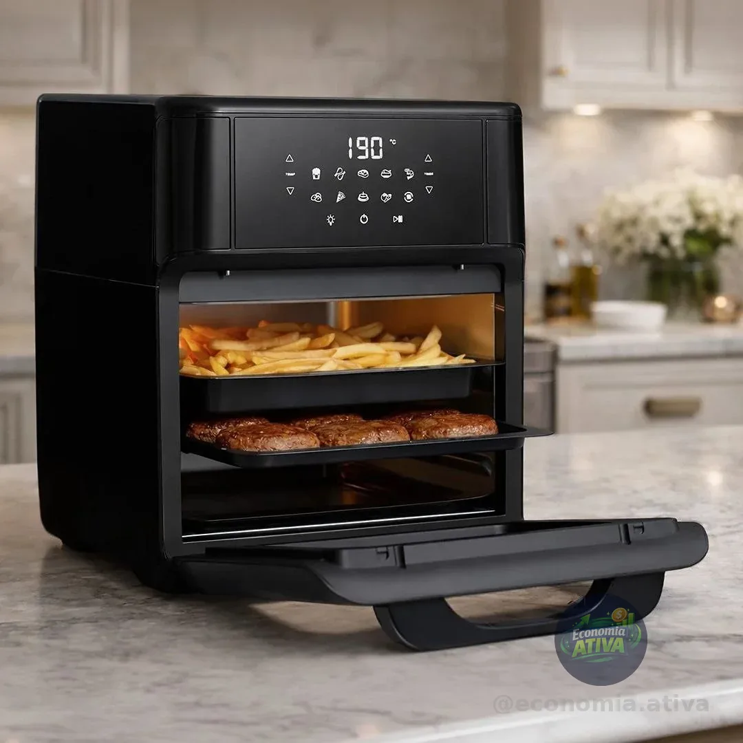 Fritadeira Elétrica Afon-12l-bg Forno Oven 12 Litros Preto Mondial 127v