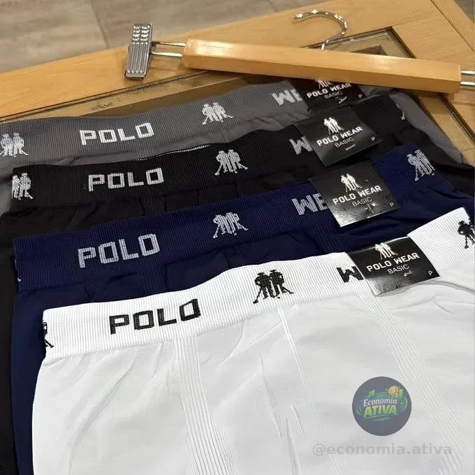 Kit 6 Cuecas Boxer Polo Wear Microfibra Sem Costura Original