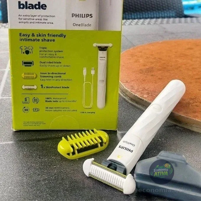 Aparador E Raspador Oneblade Intimate Qp1924/10 Philips Branco 127/220v