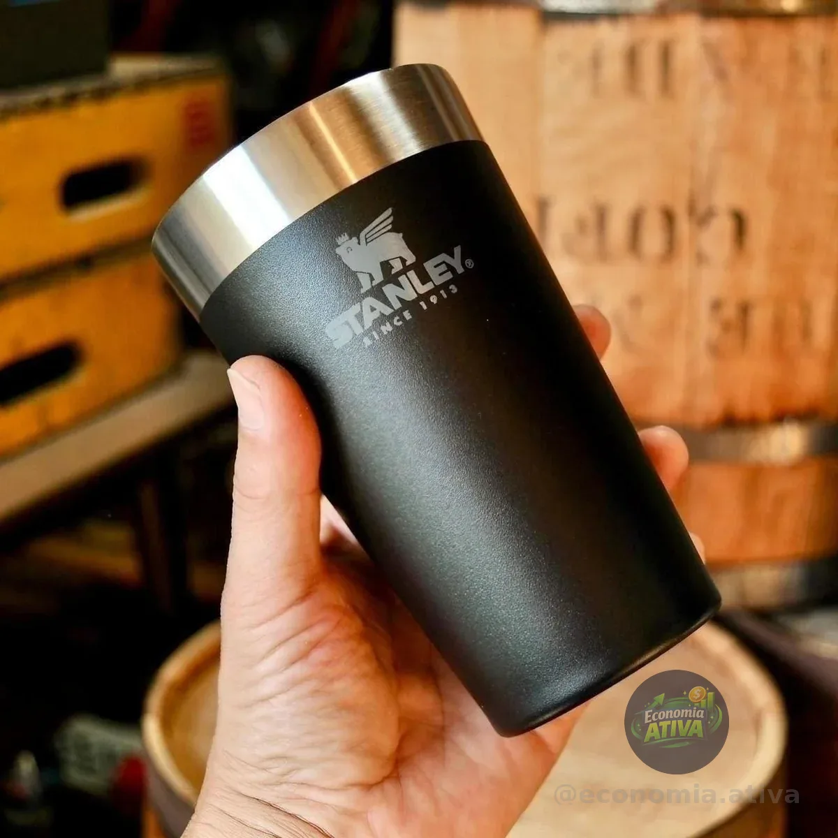 Copo Térmico Cerveja Original Stanley Preto 473ml Preto / Matte Black
