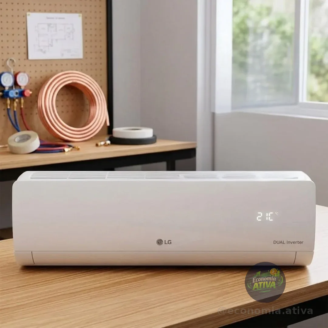LG Ar Condicionado Split LG Dual Inverter AI Voice 12000 BTU/h Quente e Frio S3-W12JA31D - 220 Volts