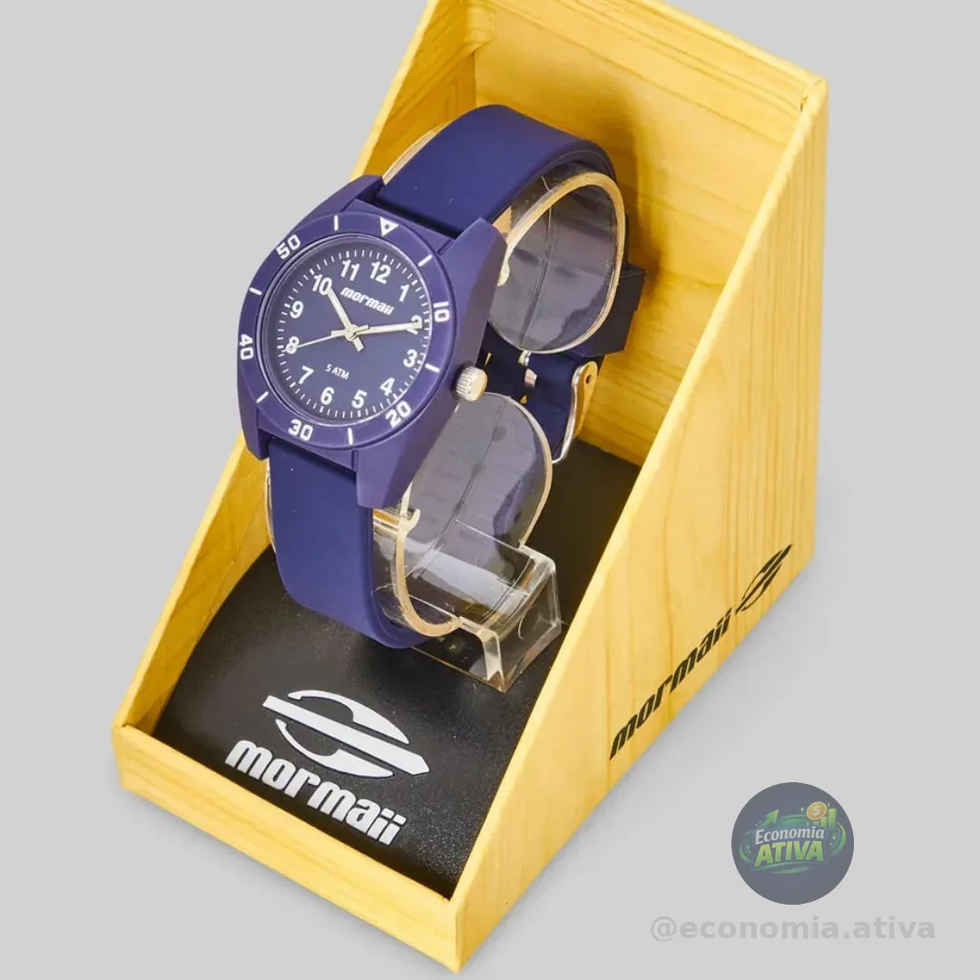 Relógio Mormaii Feminino Infantil Azul - Mopc21sab/8a Azul Prata Azul-marinho Prateado