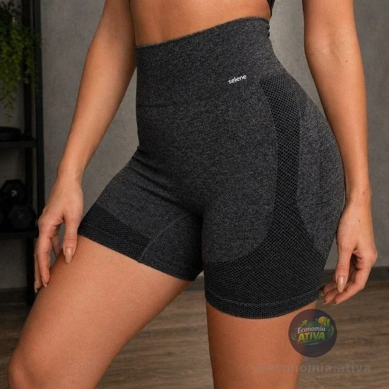 Short Selene Push Up Sem Transparência Levanta Bumbum Treino