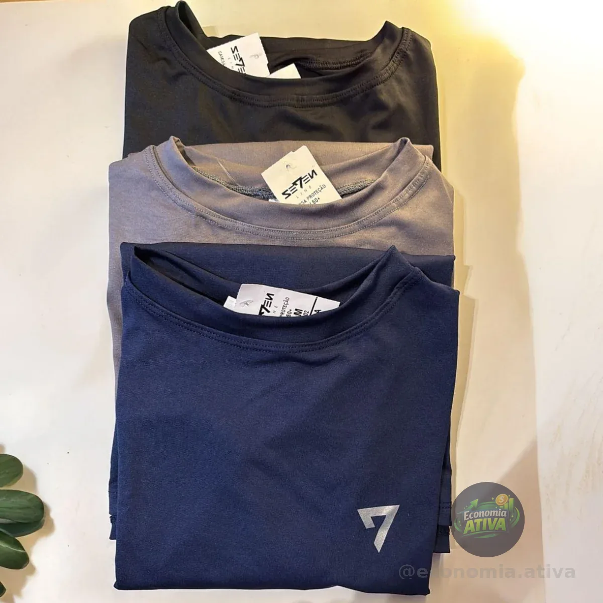 Kit 3 Camisetas Térmicas Masculina Segunda Pele Camisa Uv50-