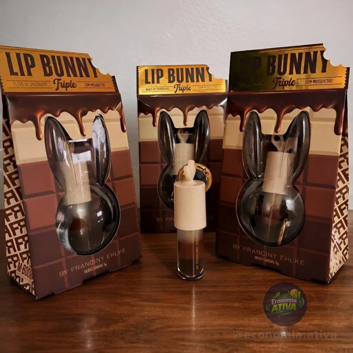 Gloss Labial Lip Bunny Triple - Fran By Franciny Ehlke Marrom