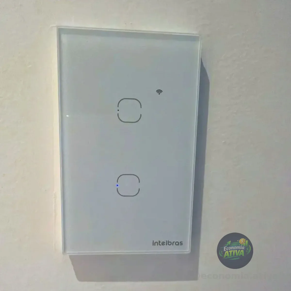 Interruptor Touch Inteligente 2 Teclas Eiw 1002 Intelbras Branco 127/220v
