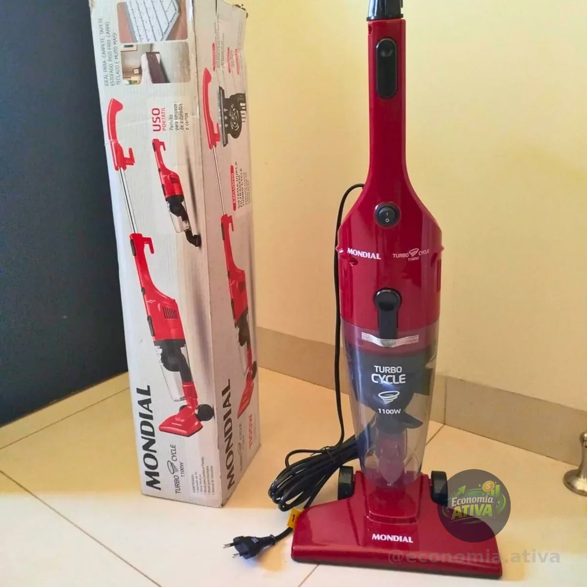 Aspirador De Pó Turbo Cycle, Mondial, 1100w - Ap-36 Vermelho/preto 127v