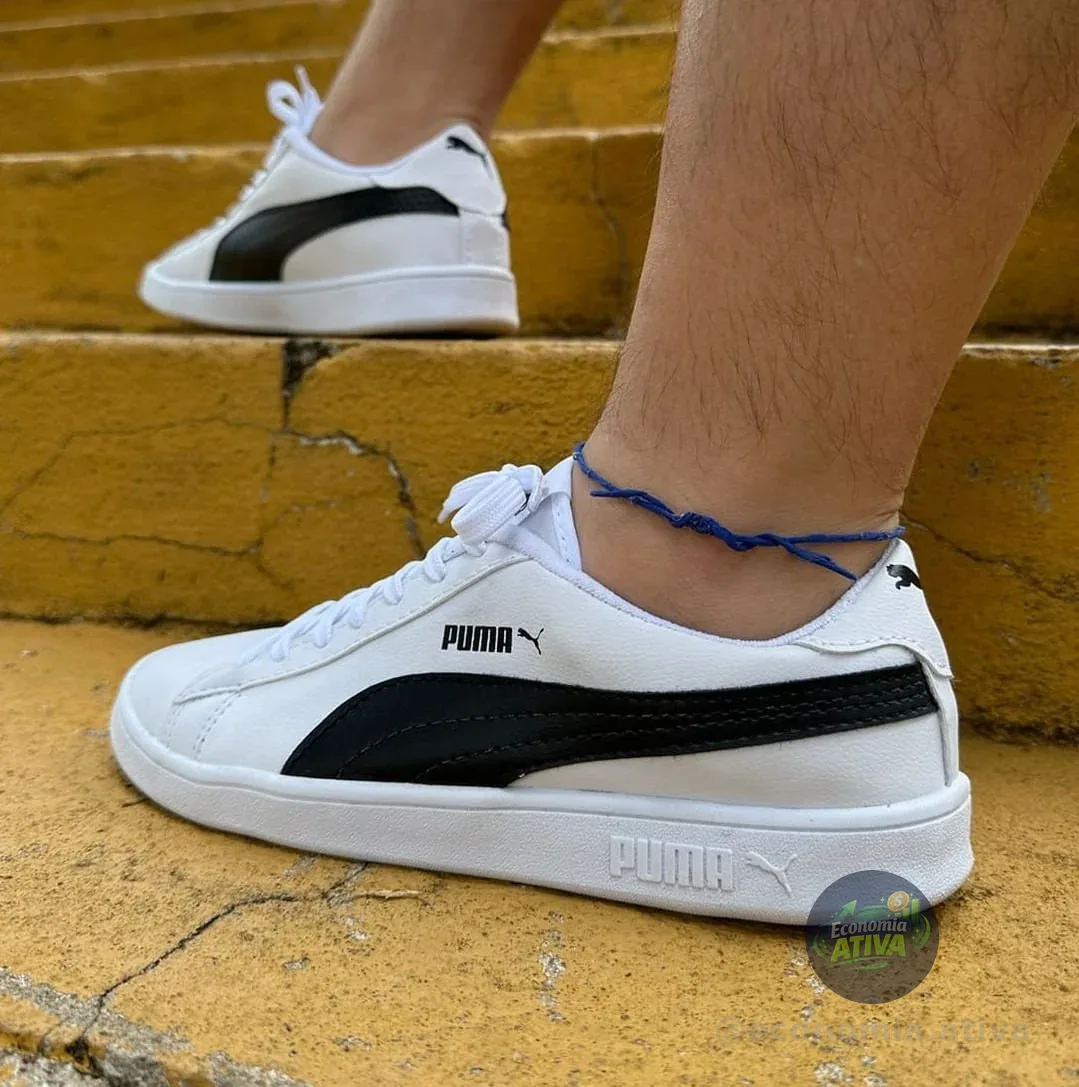 Tênis Casual Masculino E Feminino Up Puma Puma White-club Navy Geométrico 41 Br