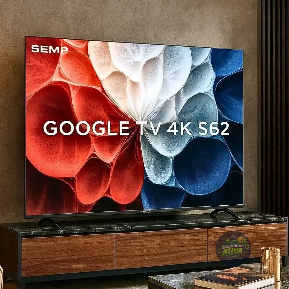 SEMP, Smart TV 4K UHD, 43“, Google TV, Google Assistente, Comando por Voz, Googlecast Integrado, Design Sem Bordas, Dolby Audio, 43S62