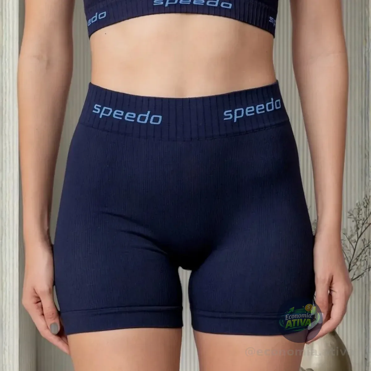 Shorts Speedo Feminino Canelado Fitness Academia