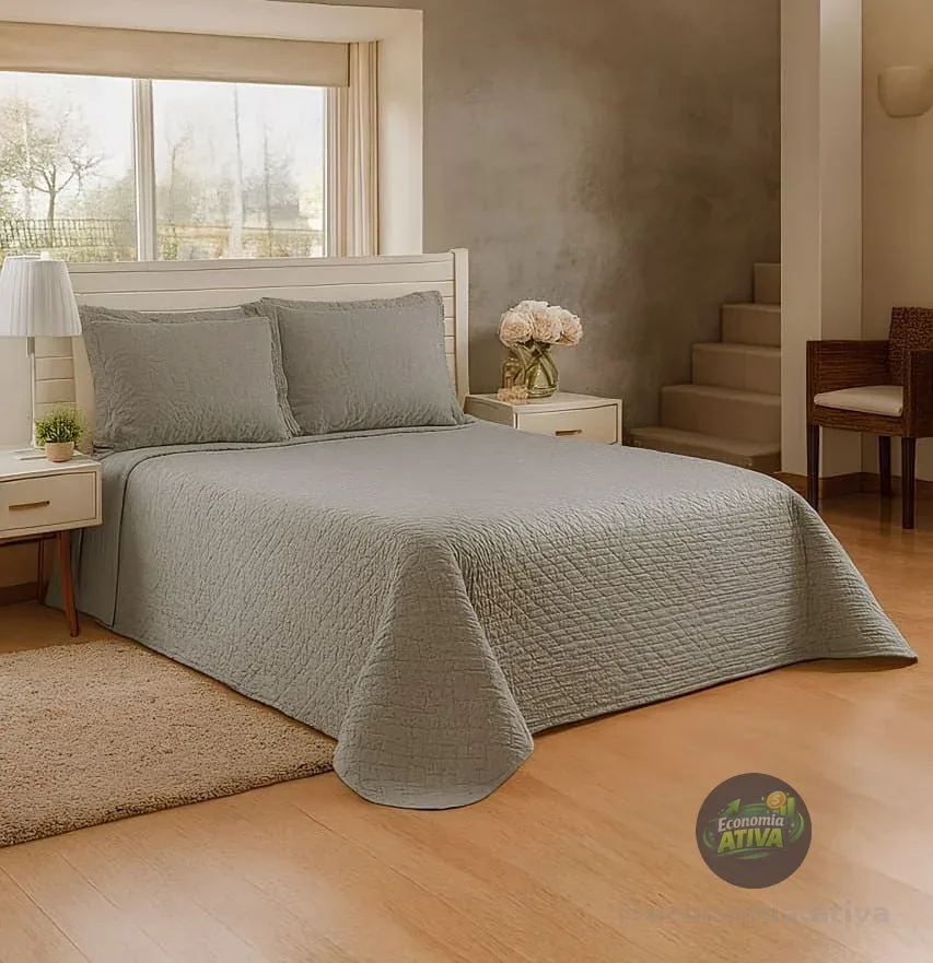 Kit Cobre Leito Veneza Casal Padrão Cama Box Varias Cores