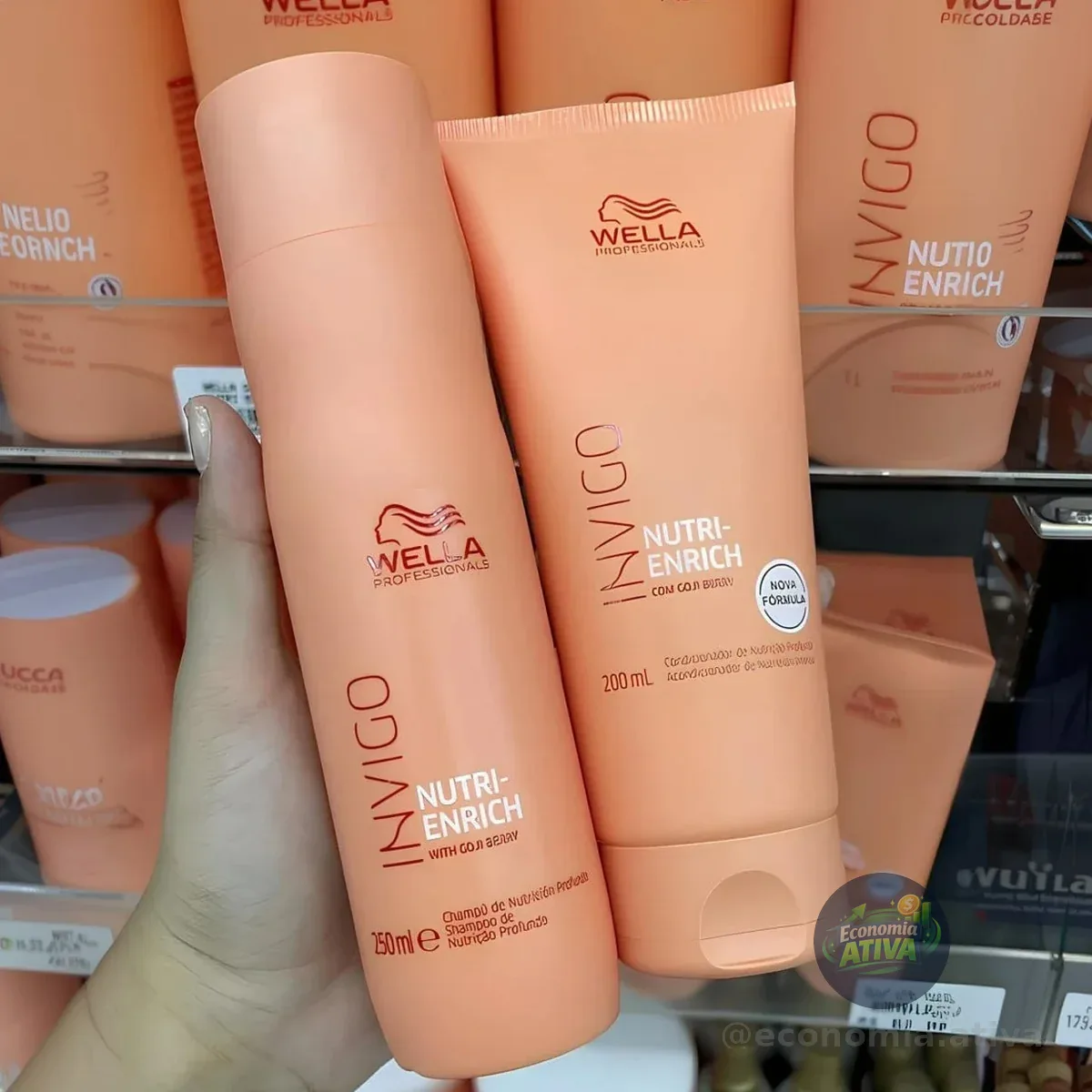 Kit Shampoo e Condicionador Wella Invigo Nutri-Enrich Pequeno