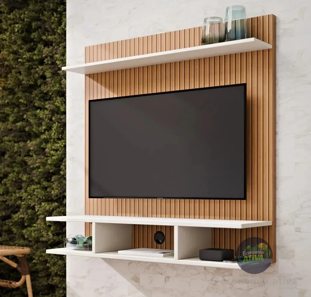 Suporte Painel Onix Para Tv32 Polegadas 90x90 Cm Prateleiras