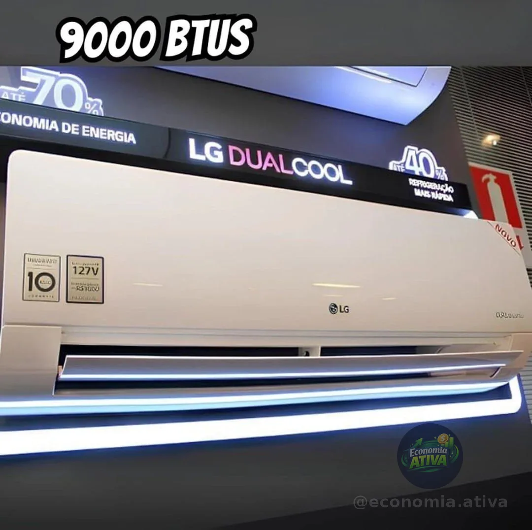 LG Ar Condicionado Split LG AI Dual Inverter Compact 9000 BTU/h Frio S3-Q09AAQAK - 220 Volts