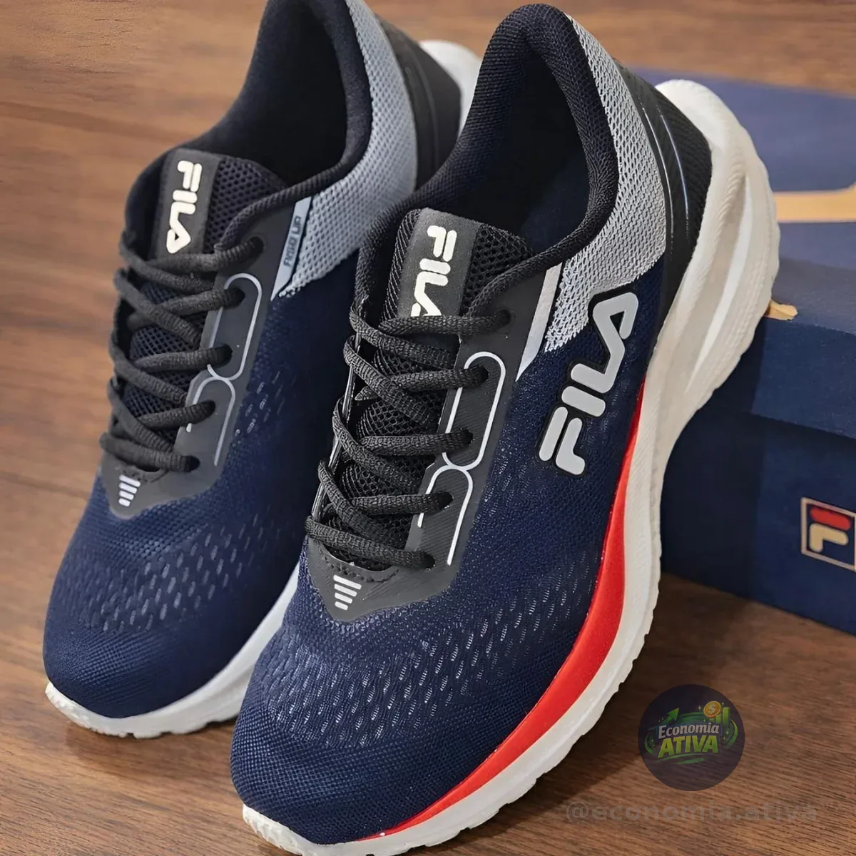 Tênis Fila Rise Up Masculino Confortável Mesh Leve Esportivo