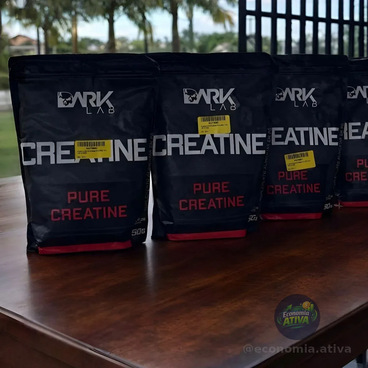 Creatina Monohidratada Pura 500g Dark Lab Unidade Sem Sabor