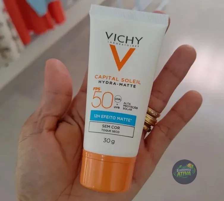 VERSÃO SEM COR, protetor da vichy é qualidade