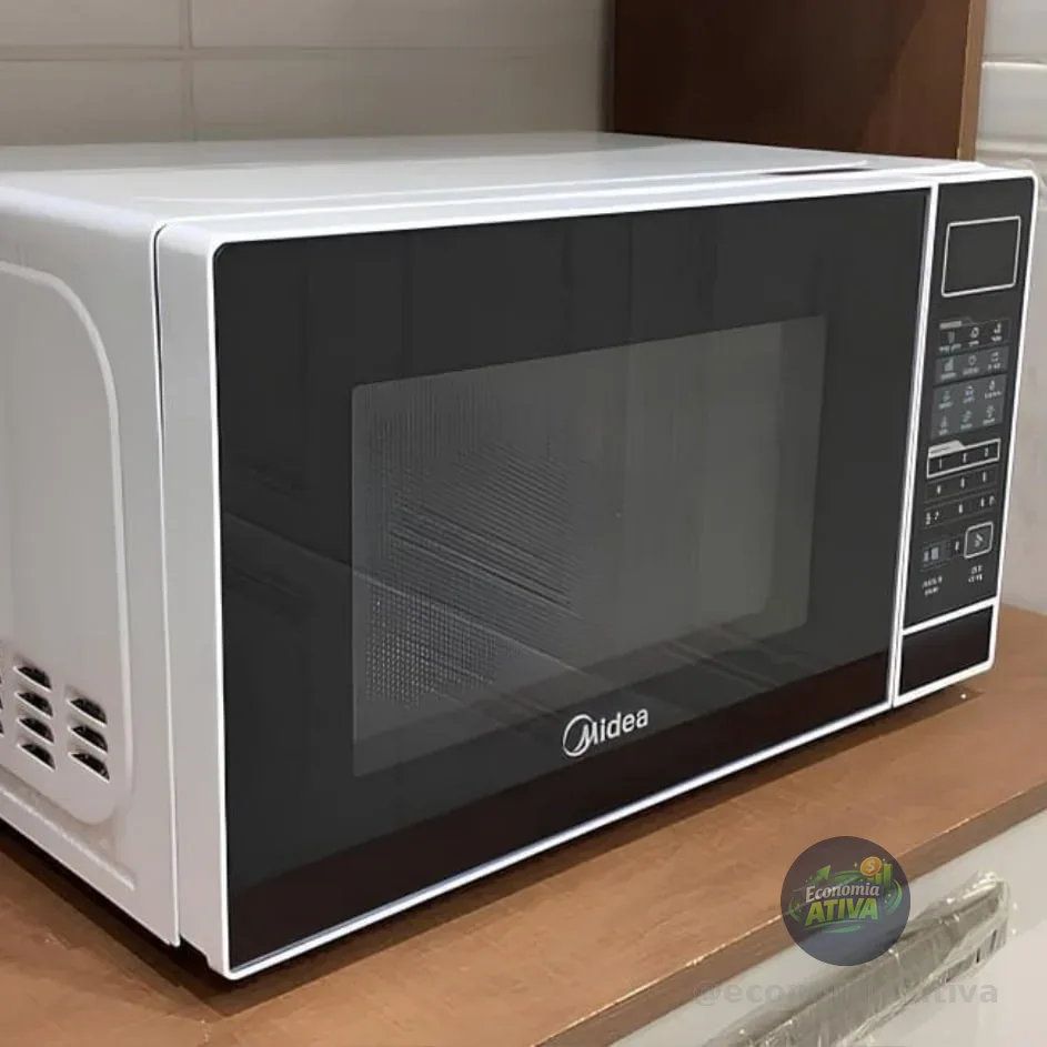 Micro-ondas 20l Branco Porta Preta Mras22 Midea 220v