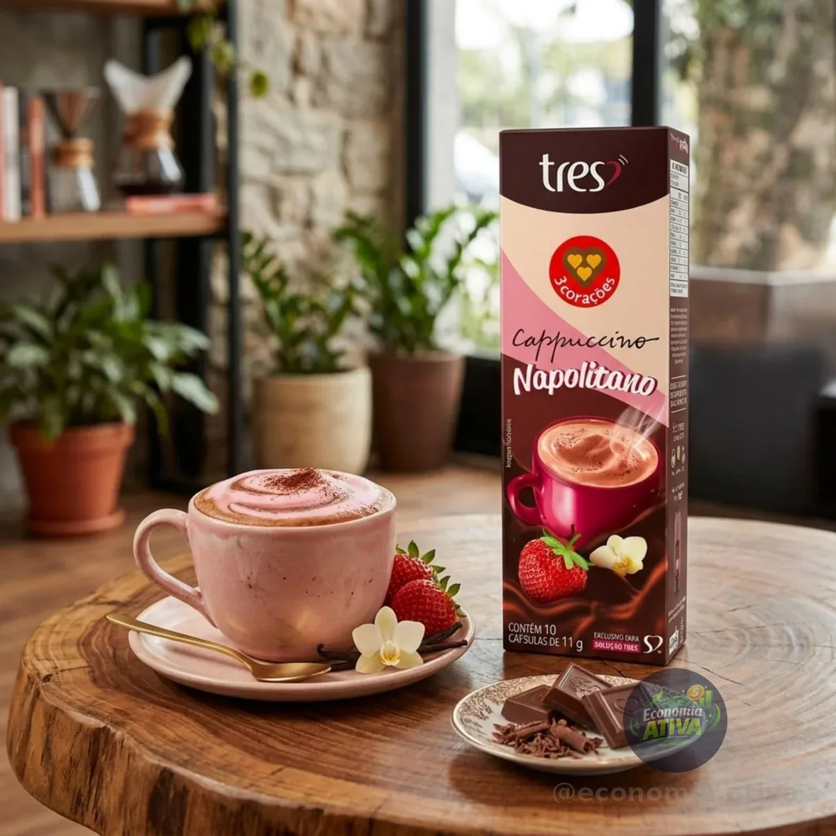 3 Corações Cápsula de Cappuccino Napolitano TRES - 10 unid