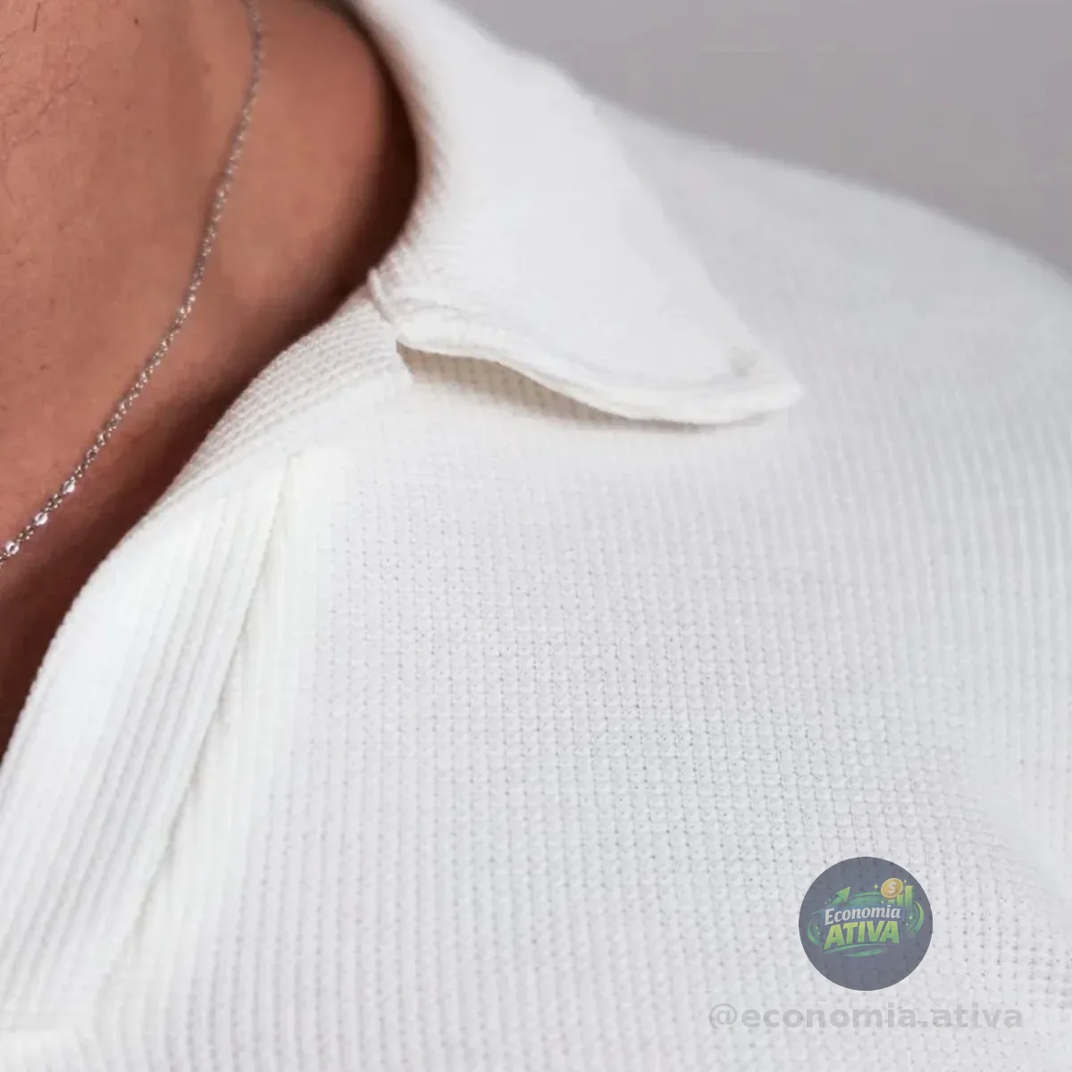Polo Sem Botao Masculina Minimalista Com Tecido Texturizado