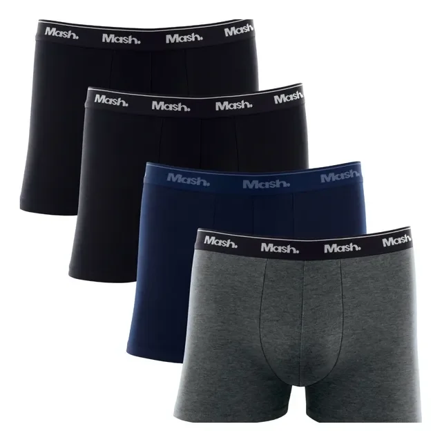 Kit 4 Cuecas Boxer Box Mash Algodão Cotton Original