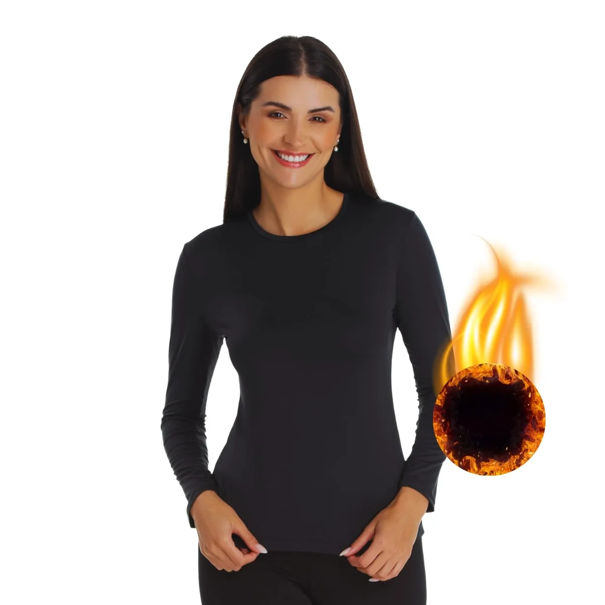 Blusa Segunda Pele Feminina Termica Flanelada Pelucia Manga Longa