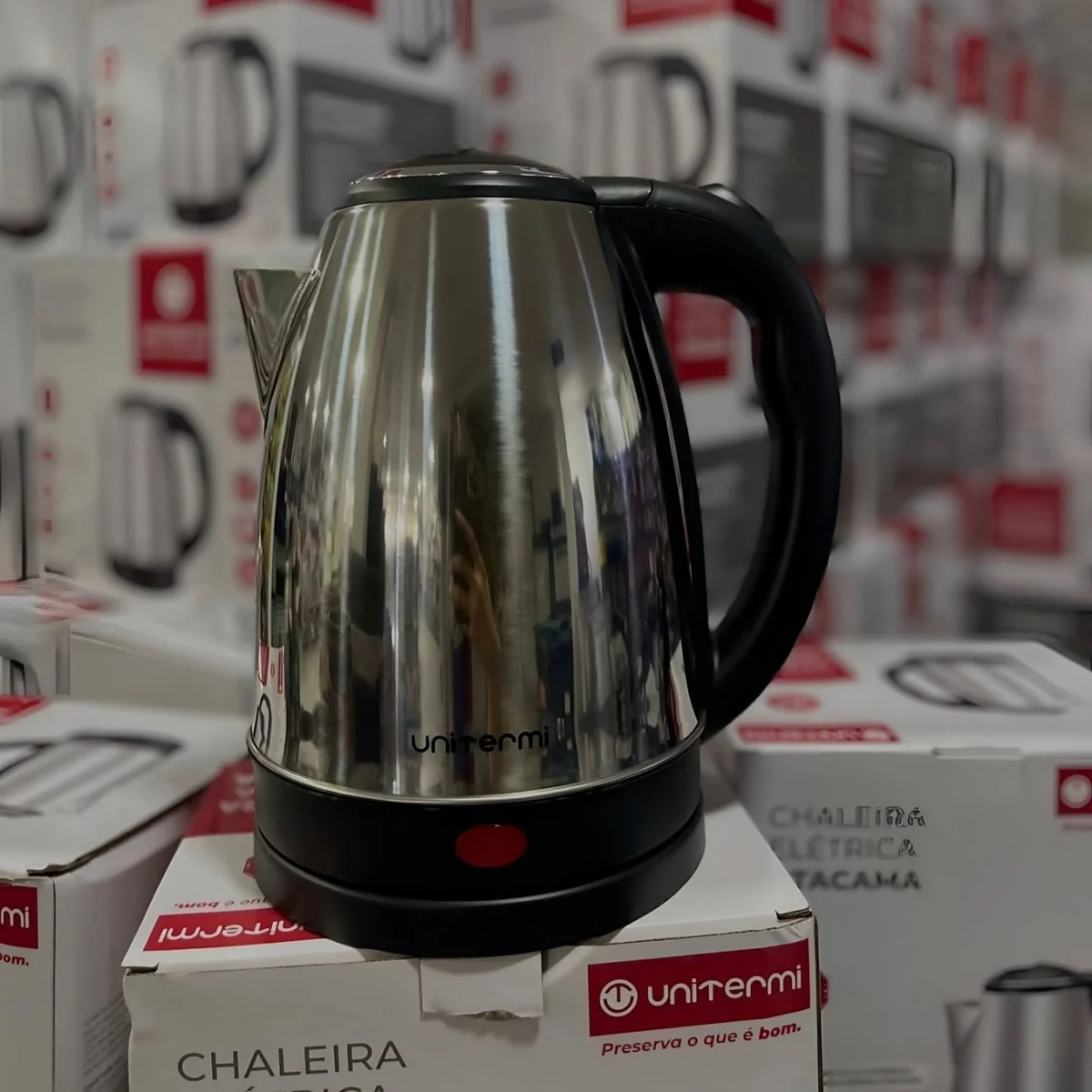 Chaleira Elétrica Jarra Café Chá Inox 110v