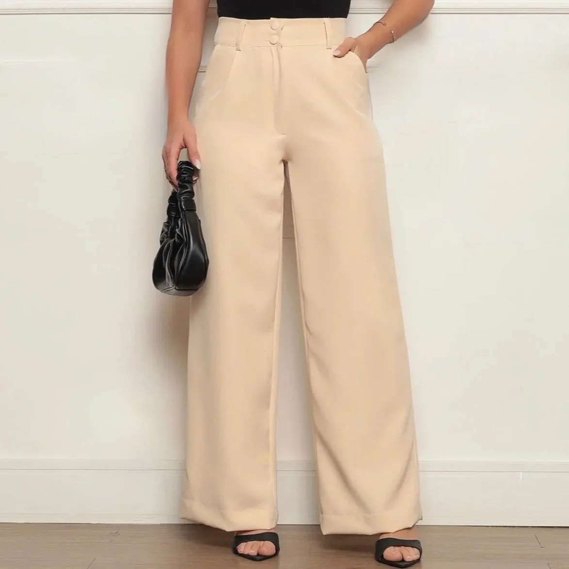 Calça Alfaiataria Feminina Wide Leg (8 cores)