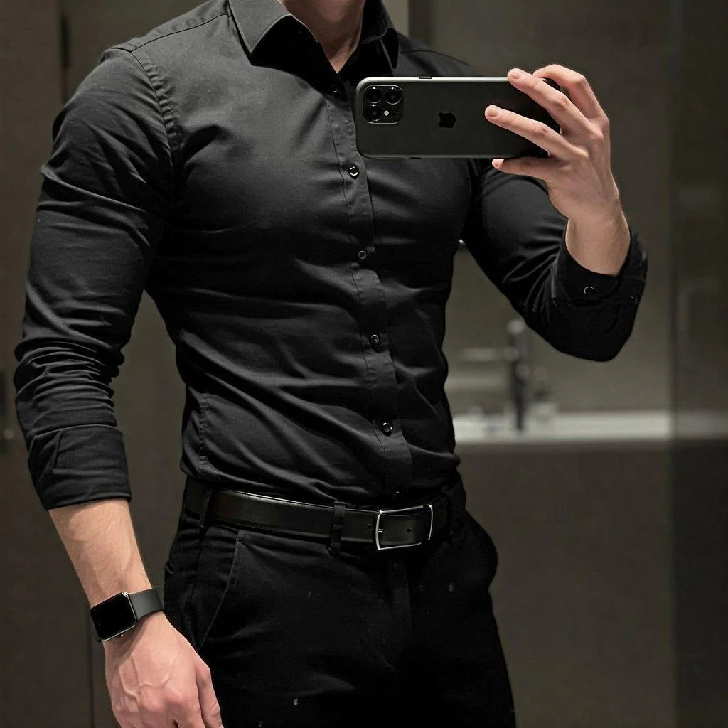 Camisa Social Slim Manga Longa